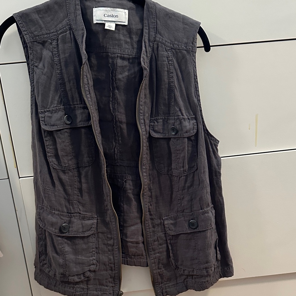 Caslon Charcoal Utility Vest